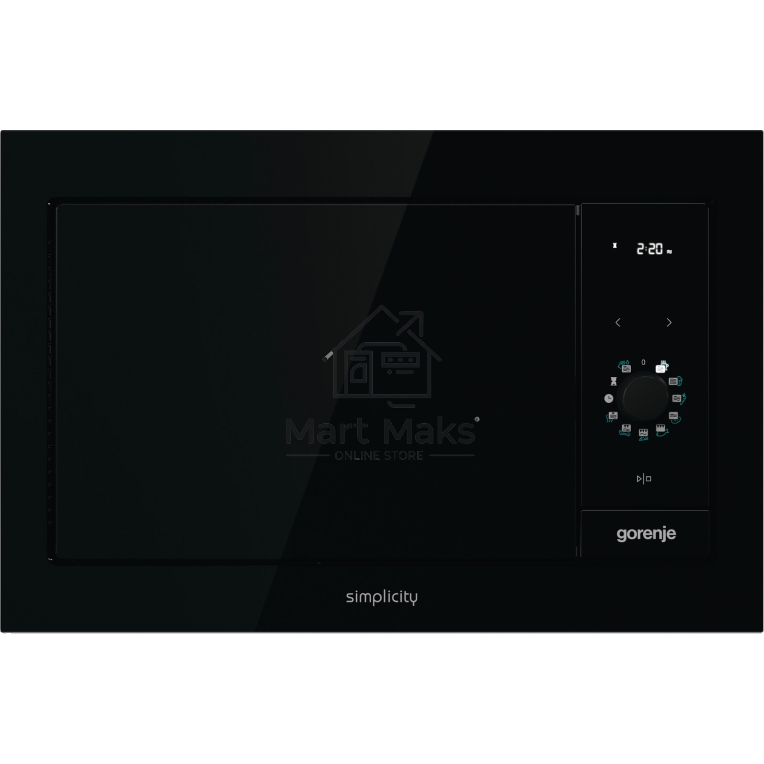 Микроволновая печь встраиваемая GORENJE BM235G1SYB черный 23 л, 900 Вт, переключатели - поворотный механизм/сенсор