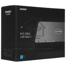 Сетевое хранилище SMB QNAP HS-264-8G Silent NAS 2 HDD trays, 4-core Intel Celeron N5105 2.0 GHz up to 2.9 GHz, 8 Gb RAM, 2x2.5 Gigabit Ethernet, 2 xUSB 3.2 Gen 2 (10Gbps), 2xHDMI.