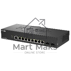 Коммутатор D-Link DGS-1210-10X/ME/C1A, 8×1 Гбит/с + 2×10 Гбит/с SFP+, управляемый