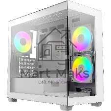 Корпус Ocypus Gamma C52 WH ARGB, Mini-Tower, белый, 3 x 120 мм