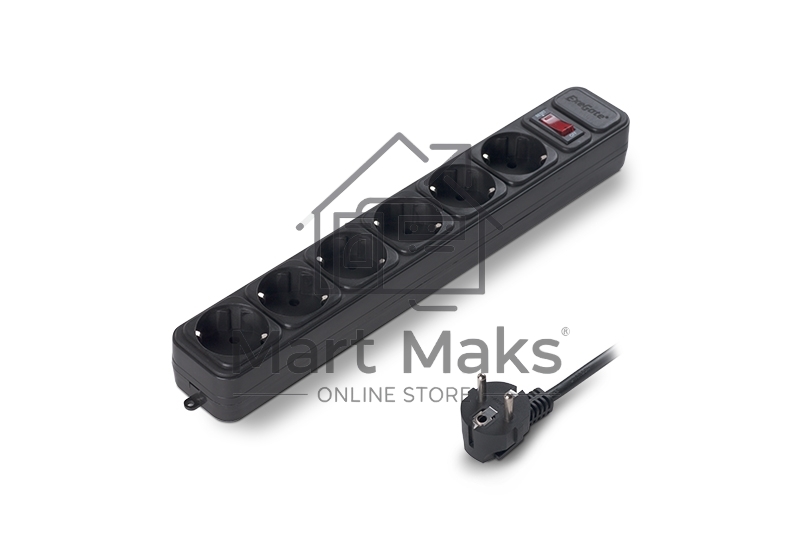 Сетевой фильтр ExeGate EX266864RUS SP-6-1.5B (6 розеток, 1.5м, евровилка, черный)