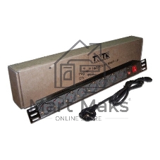 Блок распределения питания Lanmaster TWT-PDU19-10A8P-1.8 гор.размещ. 8xSchuko базовые 10A Schuko 1.8м