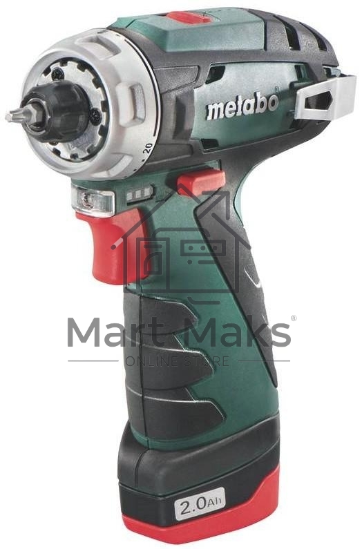 Дрель-шуруповерт Metabo PowerMaxx BS 600080500, Аккумуляторный, 12В, 2 АКБ