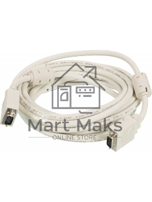 Кабель VGA Ningbo CAB016S-5m VGA HD15 (m)/VGA HD15 (m) 5м феррит.кольца