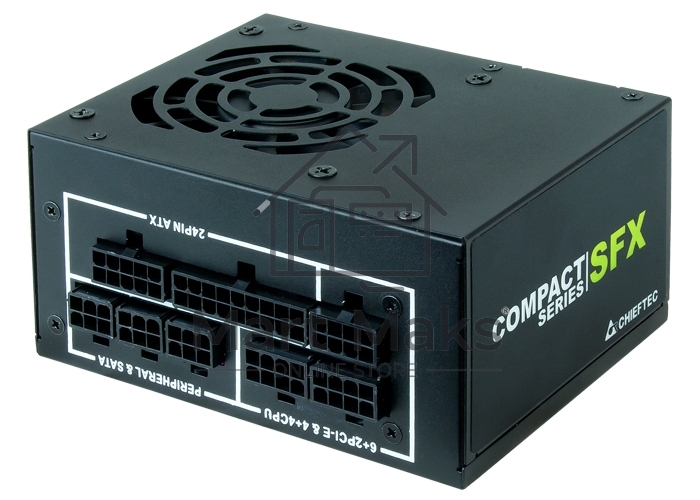 Блок питания Chieftec Compact CSN-450C, 450Вт, 80 PLUS Gold, 80мм, модульный, черный