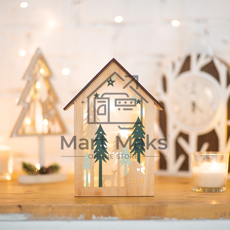 Деревянная фигурка с подсветкой 