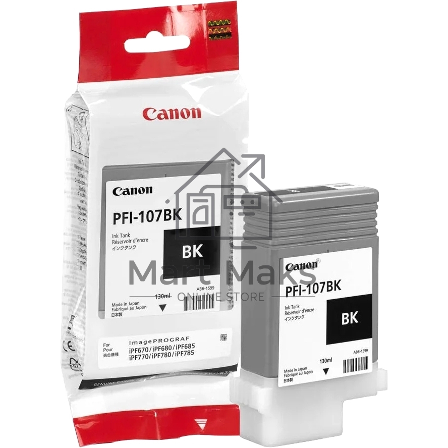 Картридж струйный Canon PFI-107BK (6705B001) черный (130 мл) для Canon iP F680/685/780/785