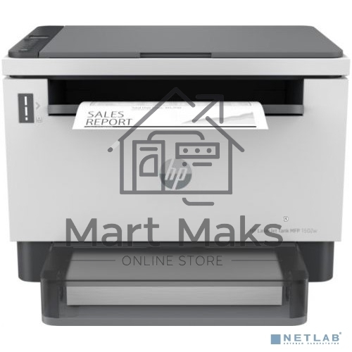 МФУ лазерный HP LaserJet Tank MFP 1602w (2R3E8A), A4, ч/б, печ. до 22 стр/мин., 600x600dpi, USB, Wi-Fi, BlueTooth, Air Print, Mopria