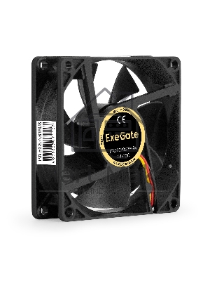 Вентилятор для корпуса ExeGate EX08020S3P-24 черный, 80 мм, 3900 об/мин, 41.2 дБ, 3 pin