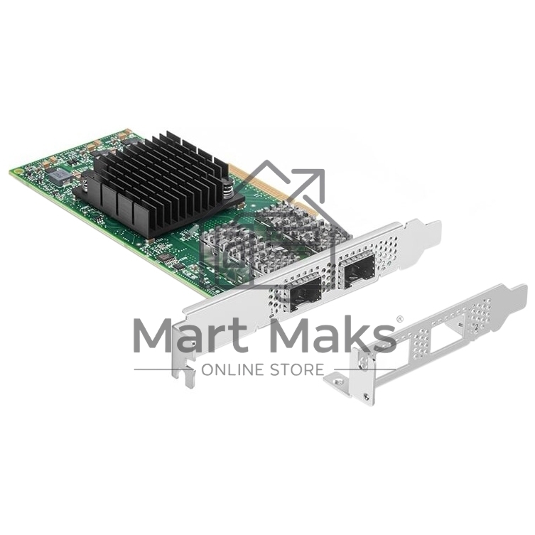 Сетевая карта ConnectX-4 Lx EN network interface card, 25GbE dual-port SFP28, PCIe3.0 x8, tall bracket, SR-IOV, TCP/UDP, MPLS, VxLAN, NVGRE, GENEVE, iSER, NFS RDMA, SMB Direct, ROHS R6