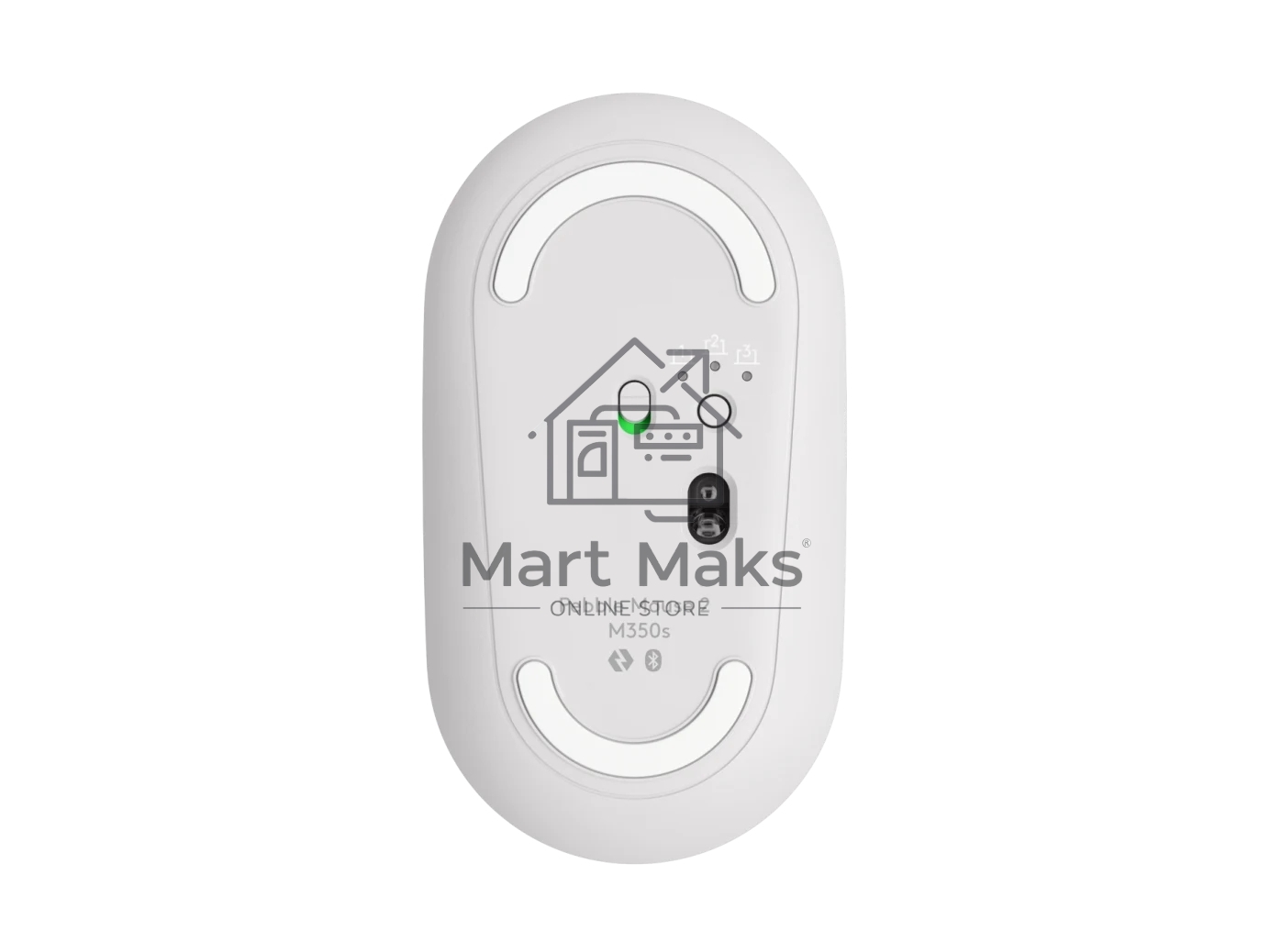 Мышь беспроводная Logitech Pebble 2 M350S белый, 4000 dpi, Bluetooth, кнопки - 3