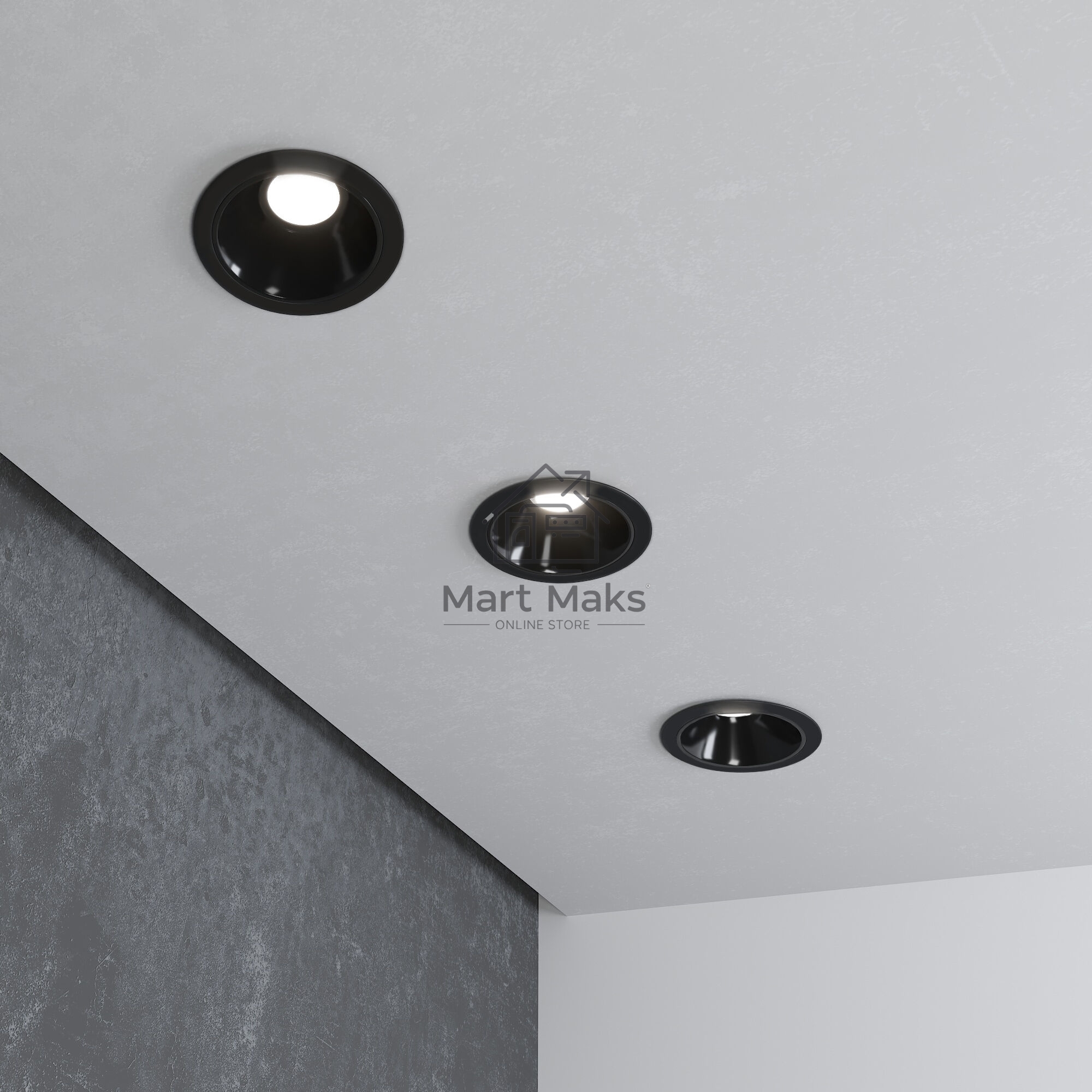Встраиваемый светодиодный светильник 25081/LED 8W 4200K чёрный