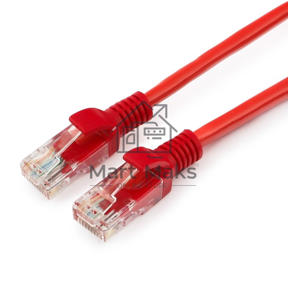 Патч-корд UTP Cablexpert кат.5e, 5м, литой, многожильный (красный)