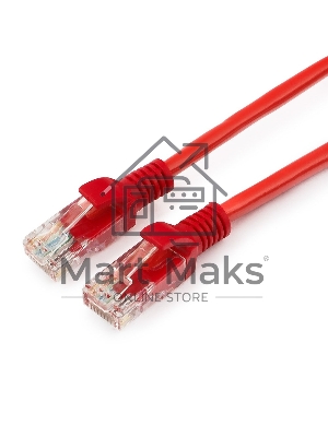 Патч-корд UTP Cablexpert кат.5e, 5м, литой, многожильный (красный)