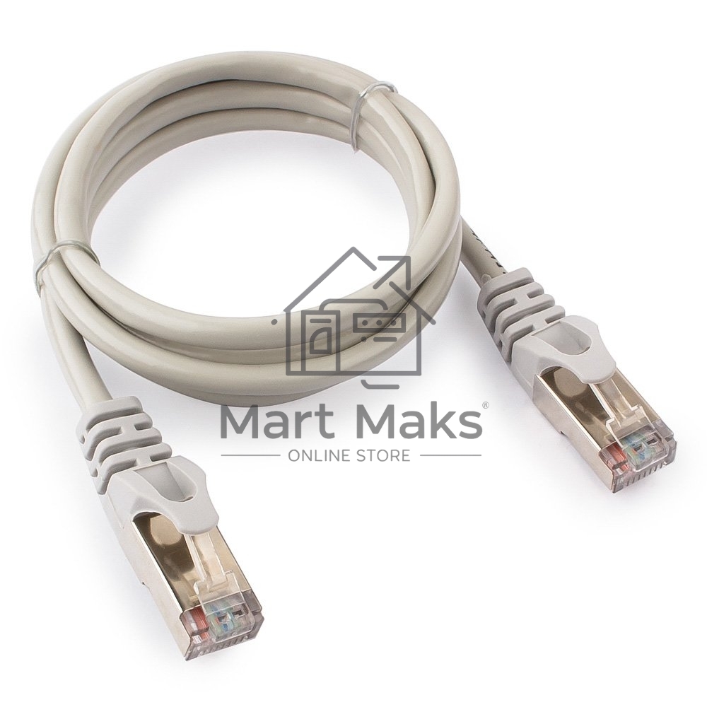 Патч-корд FTP Cablexpert кат.5e, 1м, литой, многожильный (серый)
