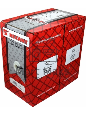 Кабель витая пара Rexant UTP 2PR 24AWG, CAT5e, STRANDED (бухта 305 м)