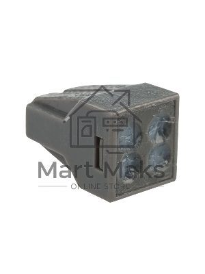 Экспресс-клемма с пастой, 4-проводная до 2,5 мм², серая (100 шт./уп.) (773-304) Rexant