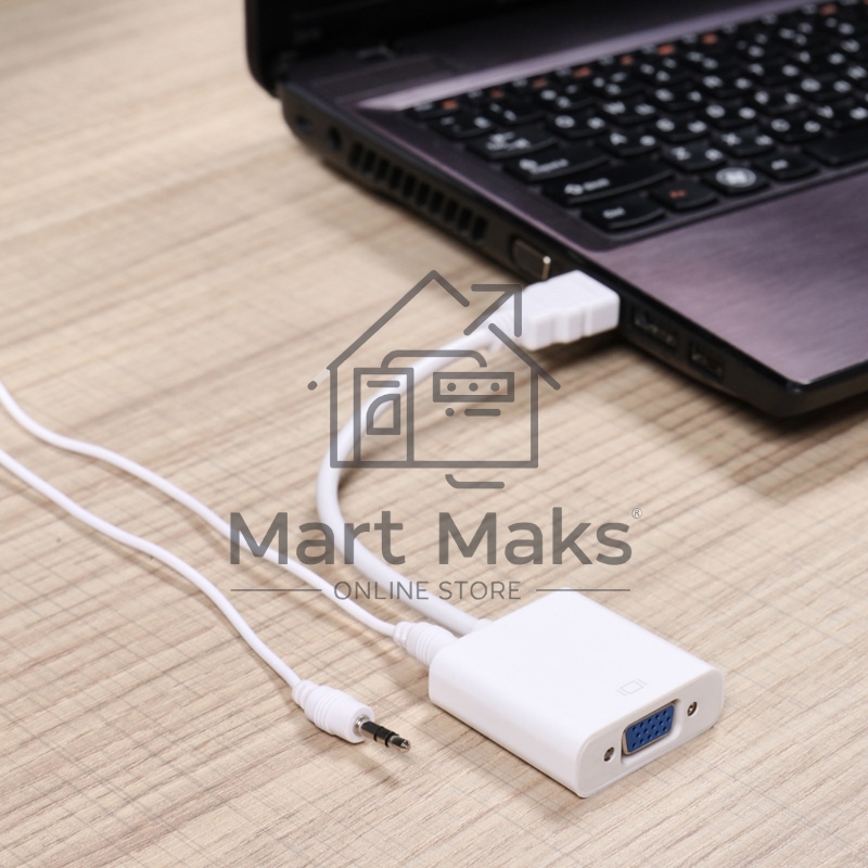 Переходник штекер HDMI - гнездо VGA, провод + шнур стерео 3,5 мм Rexant