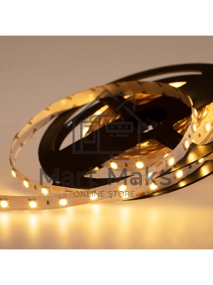 Лента светодиодная открытая, 10 мм, IP23, SMD 5050, 60 LED/m, 12 V, цвет свечения теплый белый