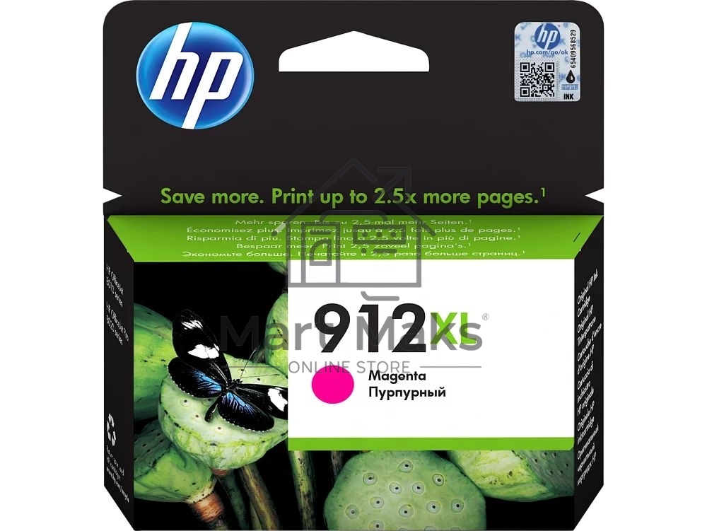 Картридж струйный HP 912XL 3YL82AE пурпурный (825 стр.) для HP OfficeJet 801x/802x