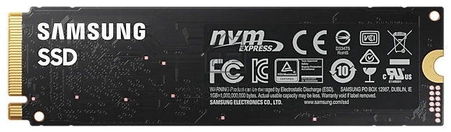Накопитель SSD Samsung 980, 1000GB, PCIe 3.0 x4, M.2 2280, NVMe, R/W 3500/3000