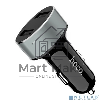 Авто ЗУ + LED дисплей/HOCO HC-76605 Z26/2 USB/Выход: 10.5W/черный