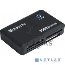 Кардридер DefenderOPTIMUS, до 4 типов карт одновременно + кабель USB 2.0 A(M) - MiniB (M) длина 1 м.