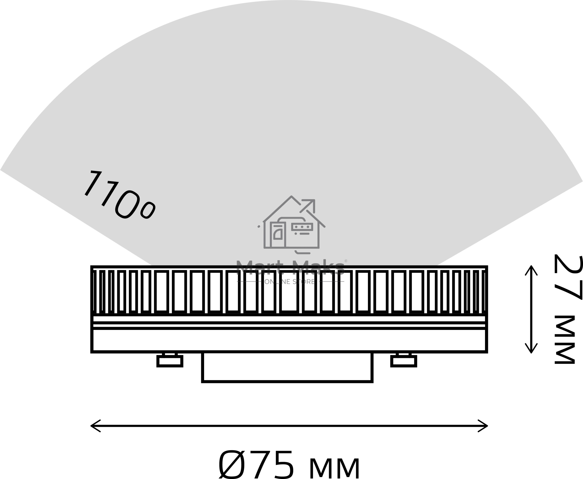 Лампа светодиодная Gauss Elementary 12Вт цок.: GX53 (упак.: 5 шт) (84822V)