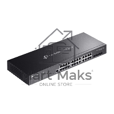 Коммутатор TP-Link JetStream 24-port Pure-Gigabit L2+ Managed Switch, 24 10/100/1000Mbps RJ45, 4*10G SFP+ Slots