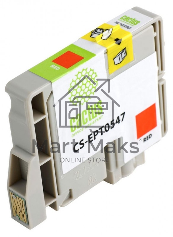 Картридж струйный Cactus CS-EPT0547 красный (16,2 мл) для Epson Stylus Photo R800/ R1800