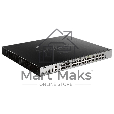 Коммутатор D-Link DGS-3630-28PC/A2ASI, 24×1 Гбит/с PoE + 4×10 Гбит/с SFP+, управляемый