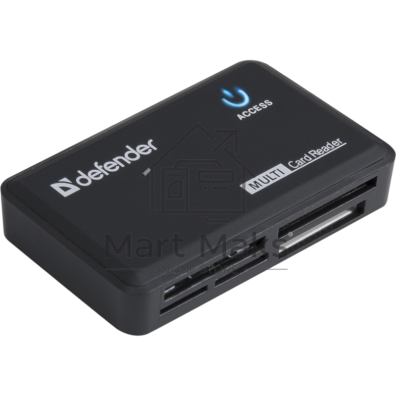 Кардридер DefenderOPTIMUS, до 4 типов карт одновременно + кабель USB 2.0 A(M) - MiniB (M) длина 1 м.