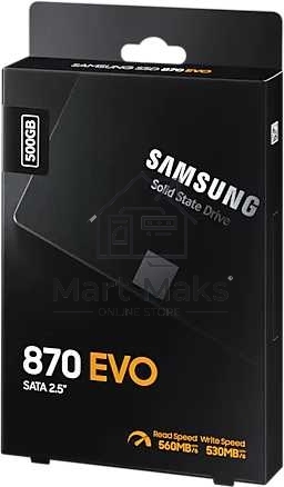 Накопитель SSD Samsung 870 EVO, 500GB, SATA III, 2.5