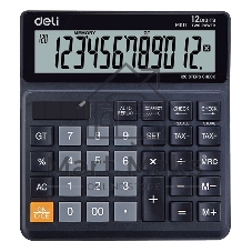 Калькулятор бухгалтерский Deli EM01120 черный 12-разр.