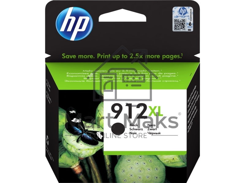 Картридж струйный HP 912 3YL84AE черный (825стр.) для HP OfficeJet 801x/802x