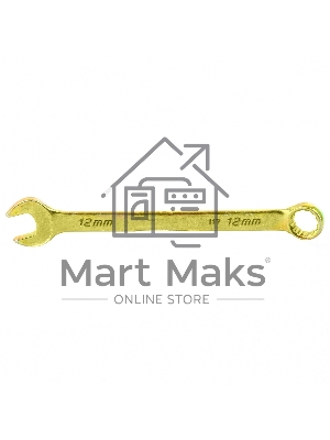 Ключ комбинированный, 12 мм, желтый цинк Сибртех