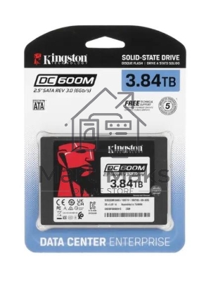 Накопитель SSD Kingston SSD DC600M, 3840Gb, SATA III, 2.5
