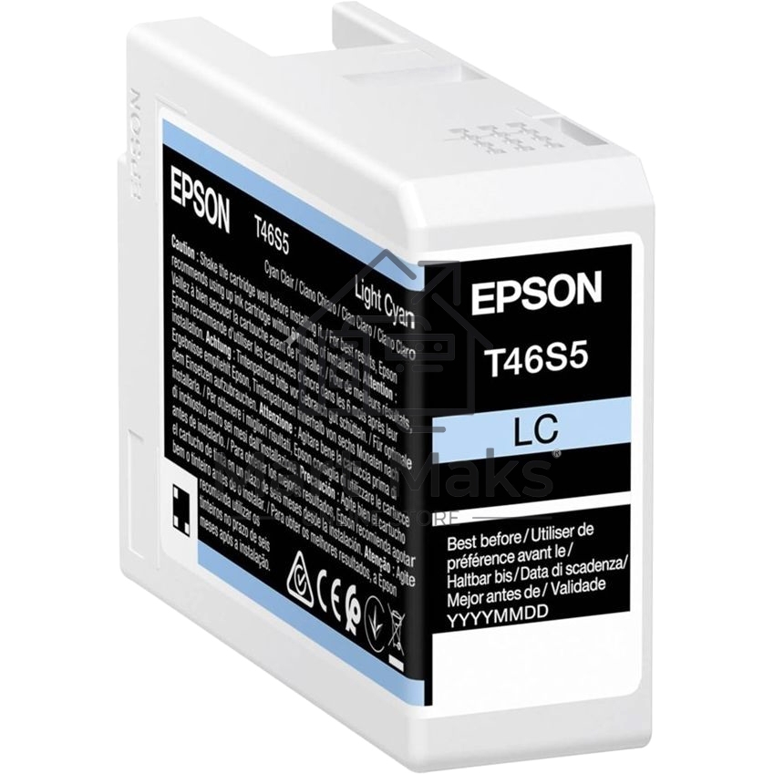Картридж струйный Epson T46S5 (C13T46S500) светло-голубой (25 мл) для SureColor SC-P700