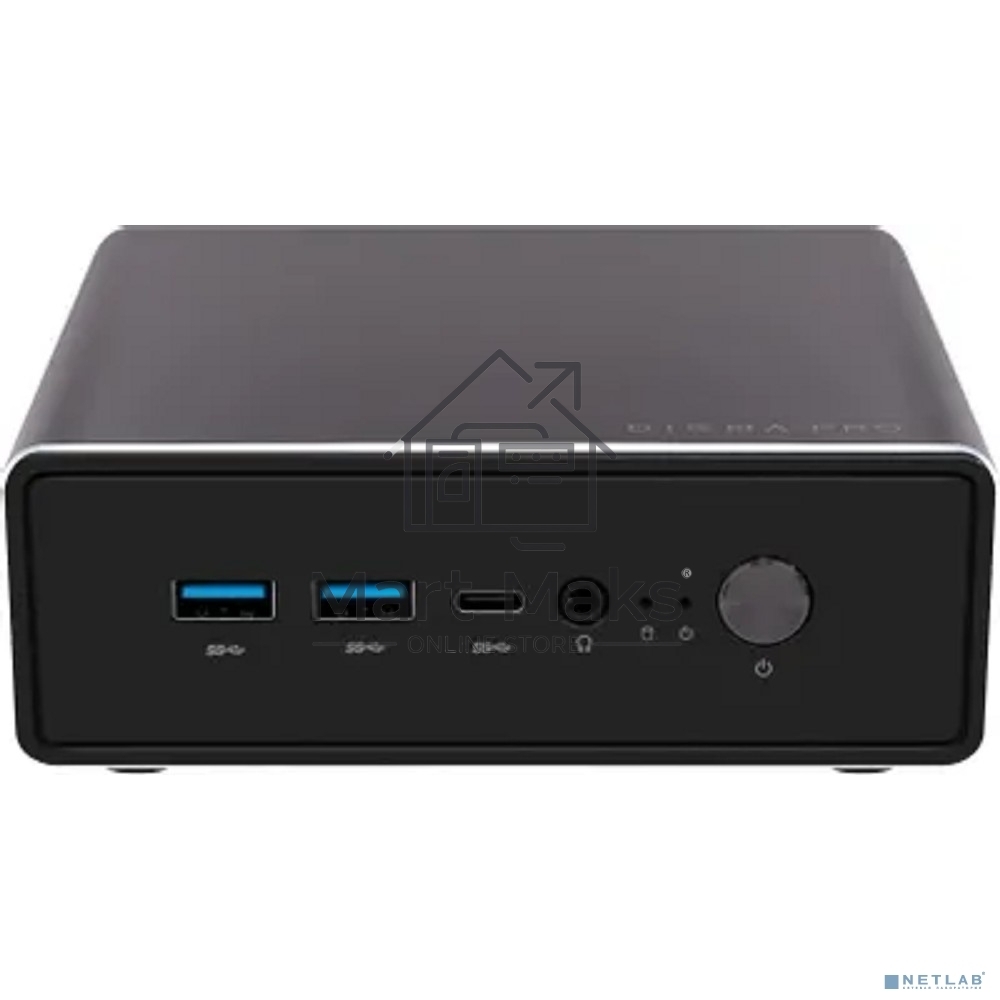 Неттоп Digma Pro Minimax U1 i3 1220P (1.5) 16Gb SSD512Gb UHDG Windows 11 Professional GbitEth WiFi BT 60W темно-серый/черный (DPP3-ADXW01)