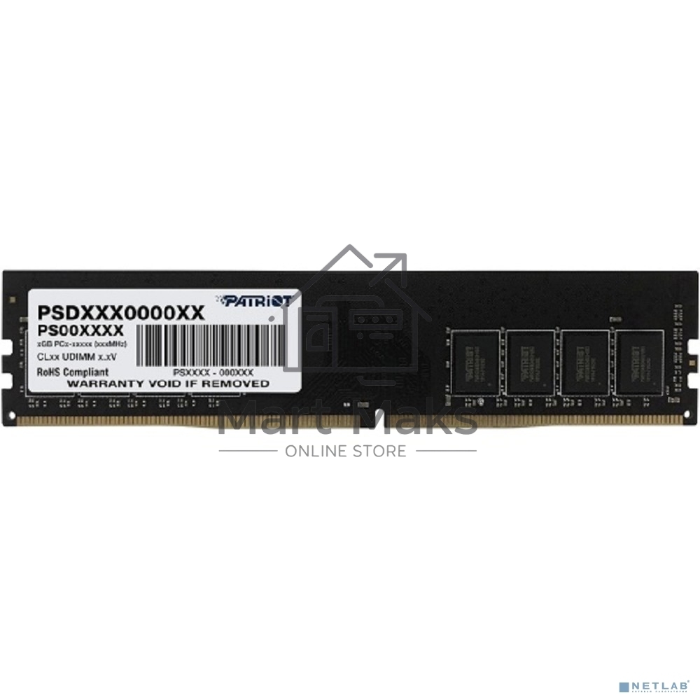 Оперативная память Patriot Signature, DDR4, 8Gb (1x8 Gb), 2666 MHz, CL19, DIMM