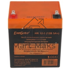 Аккумуляторная батарея ExeGate HR 12-55 (12V 55Ah, болт М6)