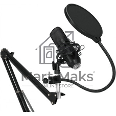 Микрофон проводной Оклик SM-600G 2.5м черный