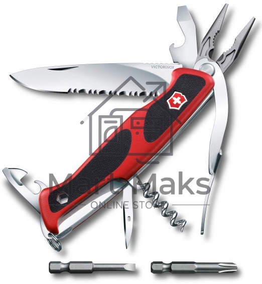 Нож перочинный Victorinox RangerGrip 174 Handyman (0.9728.WC) 130мм 17функций красный/черный карт.коробка