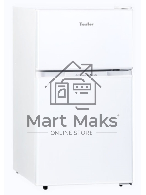 Холодильник Tesler RCT-100 WHITE, 2-х камерный, морозилка сверху, упр. механическое, капельная система,45.5х54х83.2