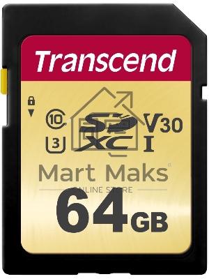 Флеш карта SD 64Gb Transcend SDХC UHS-I U3, MLC