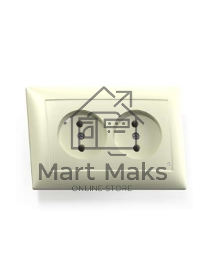 Розетка 2-м СП Селена 16А IP20 РС16-371 сл. кость Кунцево 8147