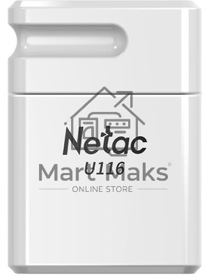 Флешка USB Netac U116 (NT03U116N-016G-20WH), 16Gb, USB 2.0, R/W 70/30, белый