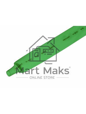 Трубка термоусаживаемая ТУТ 15,0/7,5мм, зеленая, упаковка 50 шт. по 1м, PROconnect