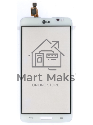 Сенсорное стекло (тачскрин) для LG G PRO LITE D680 D684, белое