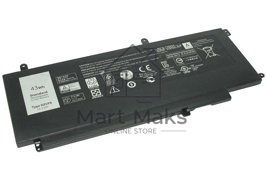 Аккумулятор для Dell Inspiron 15-7547, 43Wh, 11.1V, Dell